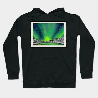 The Green Northern Lights. Artwork by Annalisa Amato Hoodie